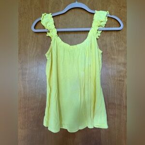 Old Navy Yellow Ruffled Tank Top